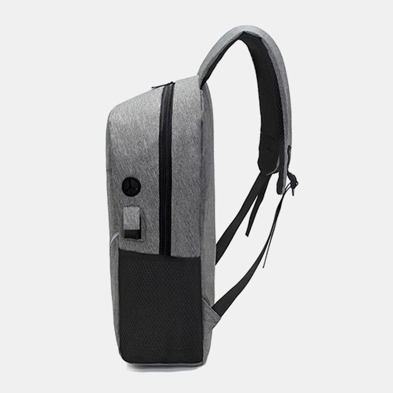 Miesten 3kpl Nylon Usb-lataus Kulutuskestävyys Muoti Rento Kannettavan Tietokoneen Laukku Reppu Crossbody Laukku Kytkinlaukku