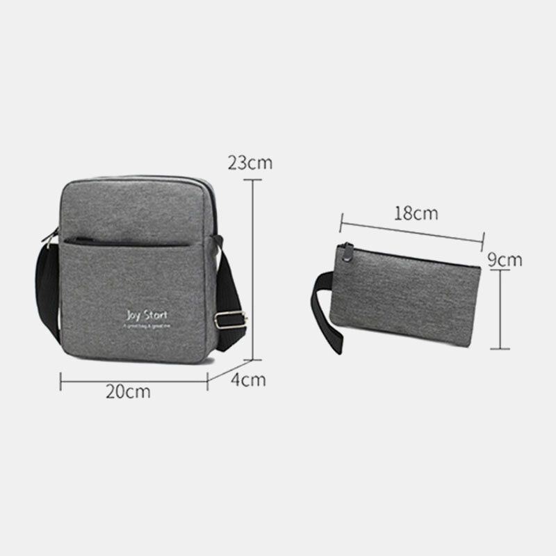 Miesten 3kpl Nylon Usb-lataus Kulutuskestävyys Muoti Rento Kannettavan Tietokoneen Laukku Reppu Crossbody Laukku Kytkinlaukku