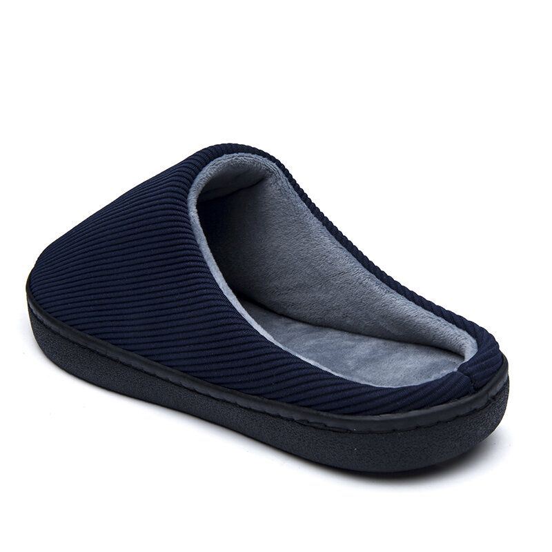 Miesten Pure Color Pyöreä Toe Liukumattomat Lämpimät Slip-on Kotitossut