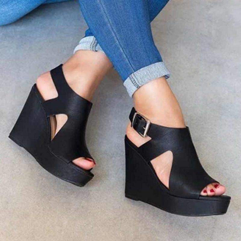 Naisten Alustakengät Wedge Heels Sandaalit Peeps Sandaalit