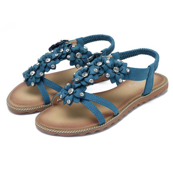 Naisten Bohemian Flower Casual Shoe Rantasandaalit