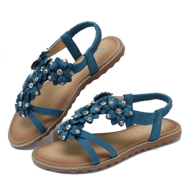 Naisten Bohemian Flower Casual Shoe Rantasandaalit