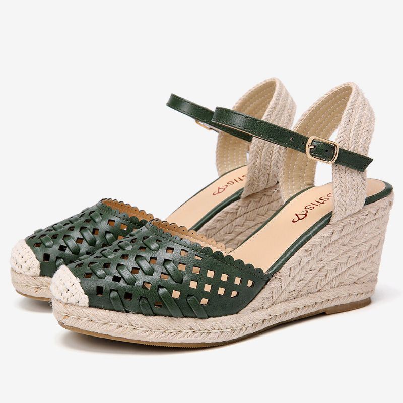 Naisten Hollow Out Espadrilles Wedge Sandaalit