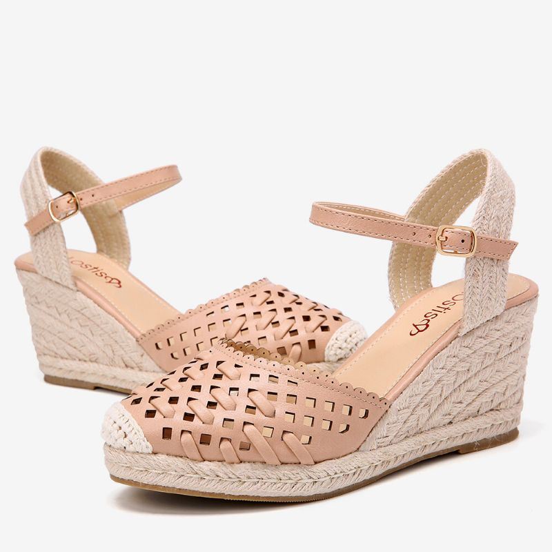 Naisten Hollow Out Espadrilles Wedge Sandaalit