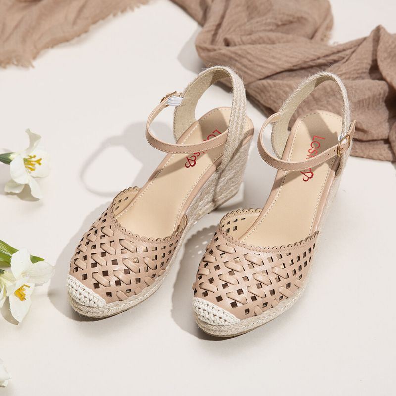 Naisten Hollow Out Espadrilles Wedge Sandaalit