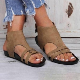 Naisten Tasaiset Sandaalit Mukavat Solkihihnalliset Kengät