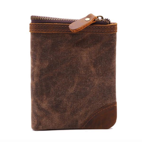 Kangas Vintage Wallet Bifold 8 Card Slot Kolikkolaukku Miehille