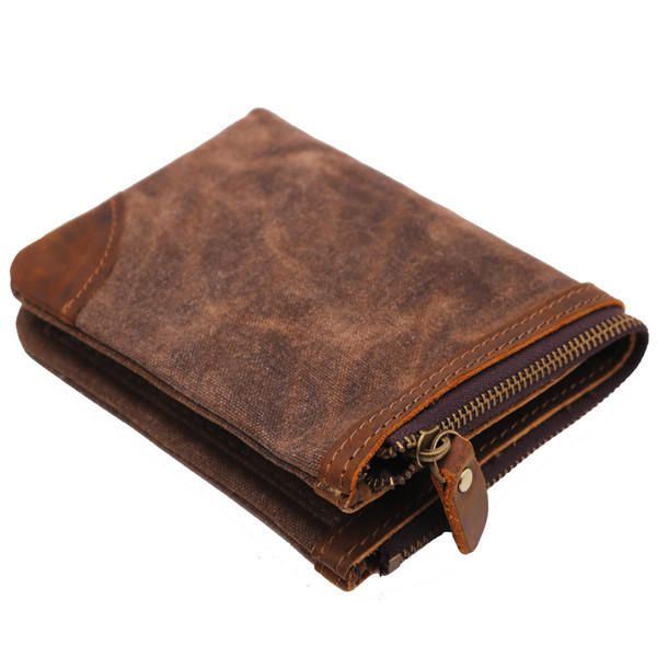 Kangas Vintage Wallet Bifold 8 Card Slot Kolikkolaukku Miehille