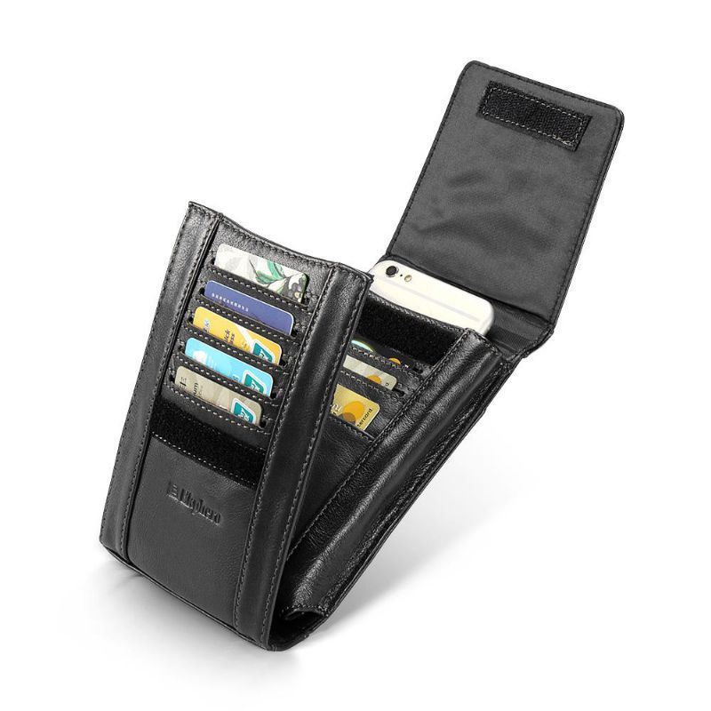 Miesten Aito Nahka Vintage-korttikotelo Puhelinlaukku Iphone 8p:lle