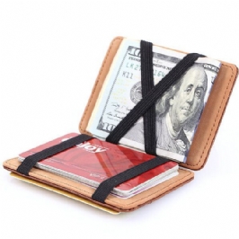 Miesten Pu Money Card Clip Magic Wallet Clutch Bus Card Bag -laukku