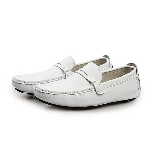 Miehet Nahka Vapaa-ajan Ajo Ulkona Pehmeät Flats Loafers Kengät