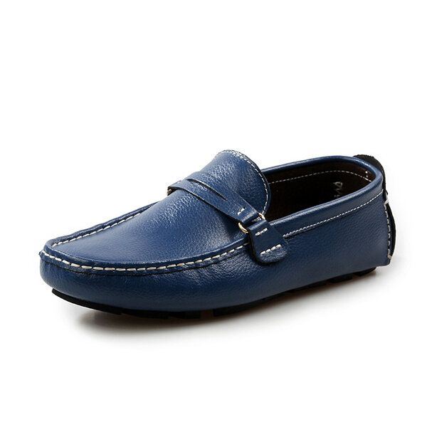 Miehet Nahka Vapaa-ajan Ajo Ulkona Pehmeät Flats Loafers Kengät