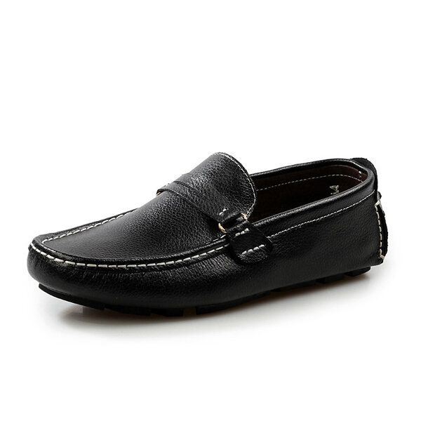 Miehet Nahka Vapaa-ajan Ajo Ulkona Pehmeät Flats Loafers Kengät