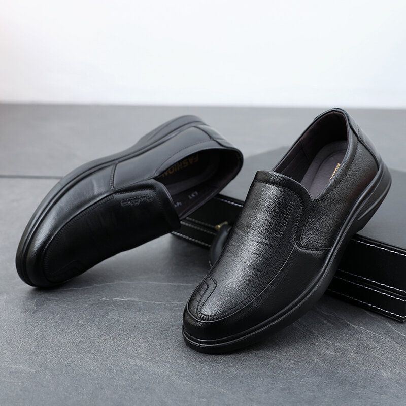 Miesten Business Slip On Casual Daily -kengät Aitoa Nahkaa