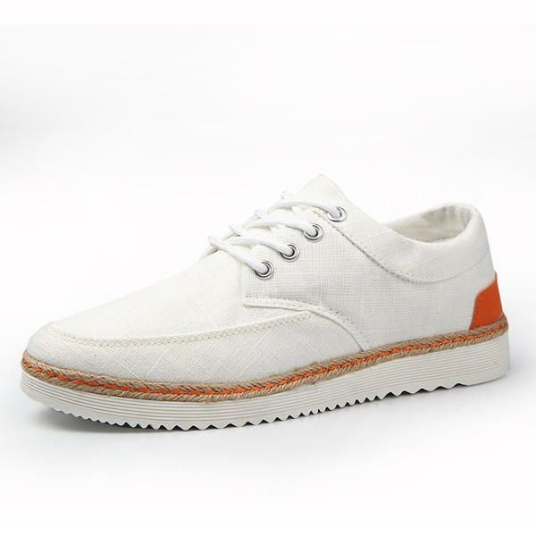 Miesten Tennarit Canvas Causal Outdoor Sport Flat Mukavat Oxfords-kengät