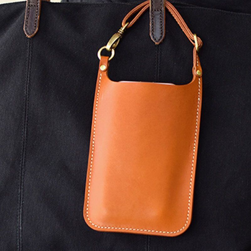 Aito Nahka Vintage Casual Carry 6.1 Tuuman Puhelinlaukku Kolikkolaukku Vyötärölaukku Miehille Naisille