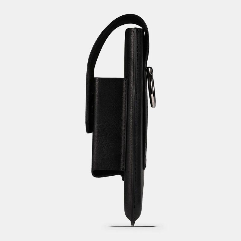 Miesten Vintage-keinonahkainen Kaksilokeroinen Vyötäröpakkaus Puhelinlaukku