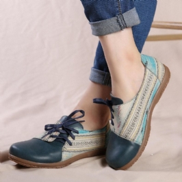 Naisten Plus-koon Painettu Liukastumista Estävät Nauhat Tasaiset Vapaa-ajan Kengät