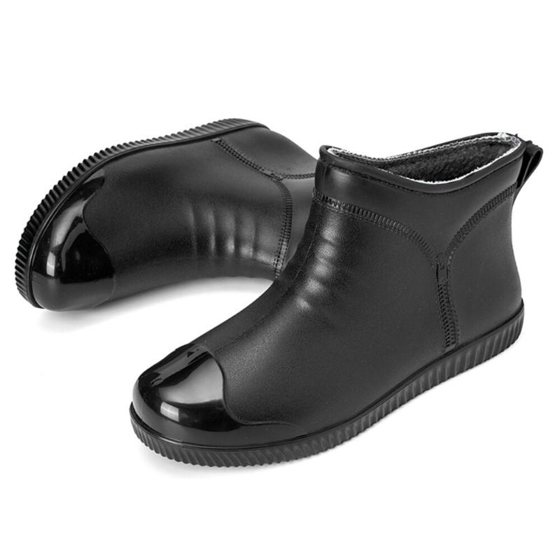 Miesten Pehmo Vuori Vedenpitävä Liukumaton Slip-on Sadesaappaat Työkalusaappaat