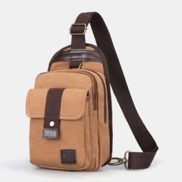 Men Vinatge Varkaudenesto Canvas Rintalaukku Olkalaukku Crossbody Laukku