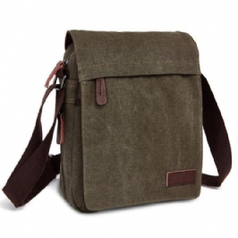 Miehet Naiset Canvas Vapaa-aika Multi Pocket Crossboby Bag Kapasiteetti Olkalaukku