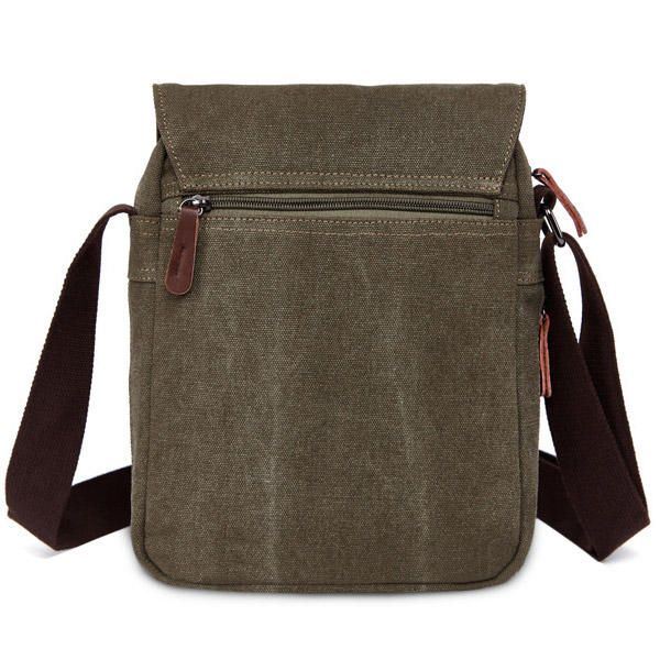 Miehet Naiset Canvas Vapaa-aika Multi Pocket Crossboby Bag Kapasiteetti Olkalaukku