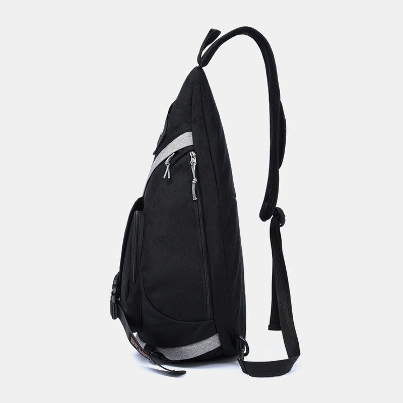 Miesten 2kpl Usb-latauskuulokkeet Suurikapasiteettinen Monitoiminen Vedenpitävä Crossbody Bag Rintalaukku Sling Bag