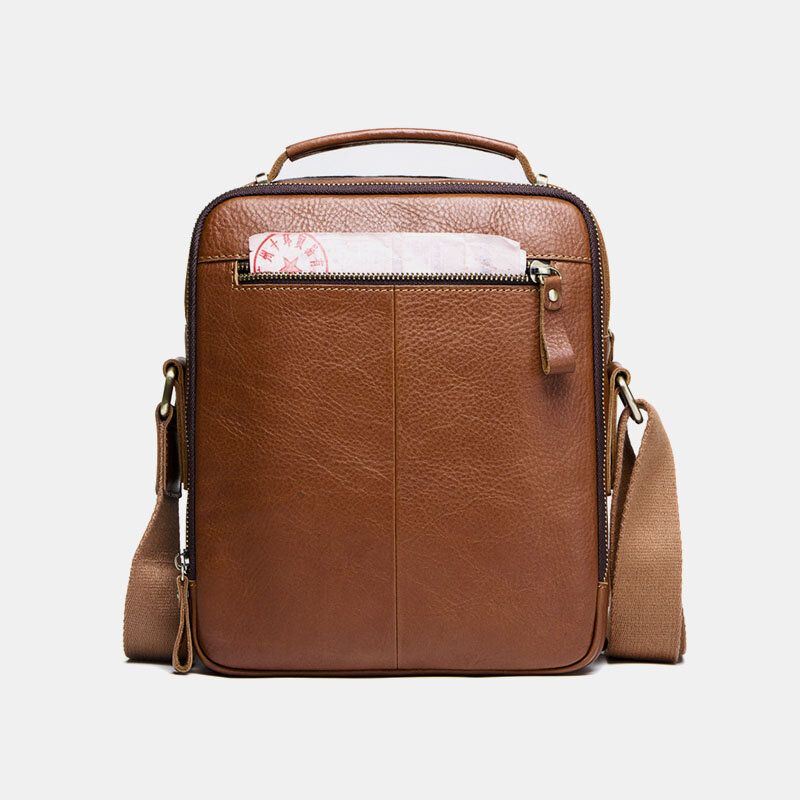 Miesten Aidosta Nahasta Valmistettu Muoti Olkalaukku Crossbody Bag Business Bag