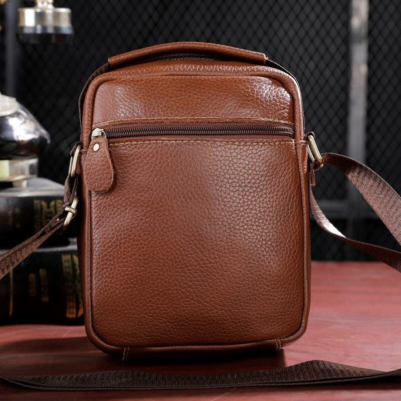 Miesten Aito Nahka Monitaskuinen Vintage 6.3 Tuuman Puhelinlaukku Crossbody Laukut Olkalaukku Käsilaukku