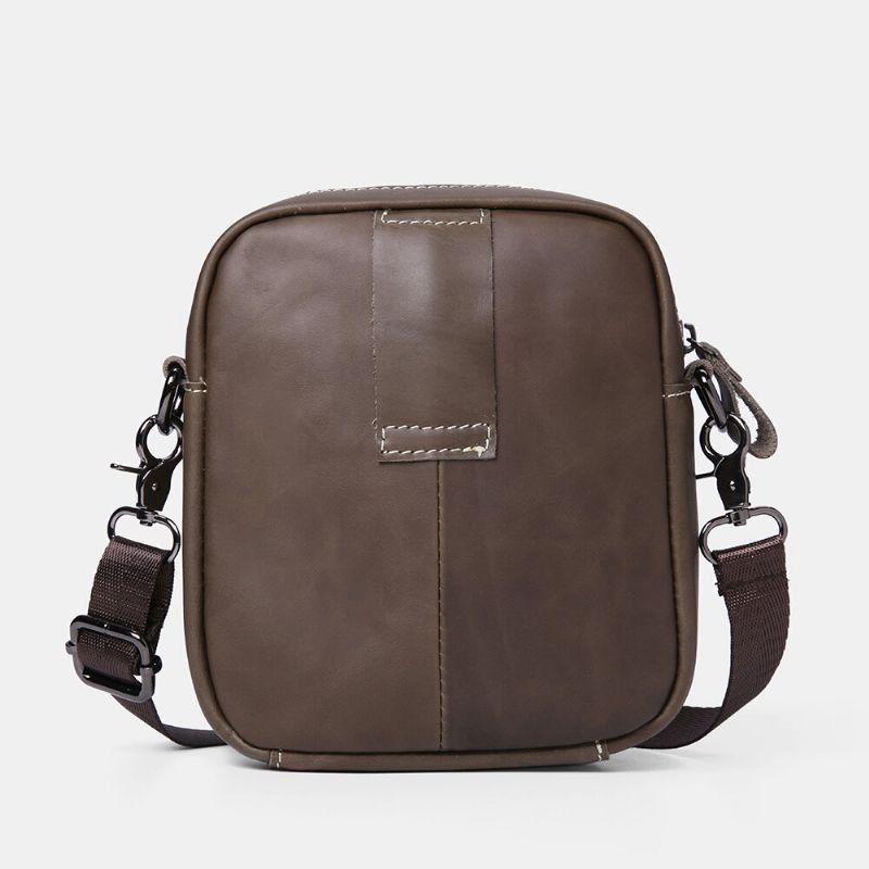 Miesten Aitoa Nahkaa Kulutusta Kestävä Suuri Kapasiteetti Vintage Lehmännahkainen Crossbody Laukut Olkalaukku Yksittäinen Laukku