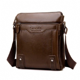 Miesten Business Messenger Bag Solid Crossbody -olkalaukku