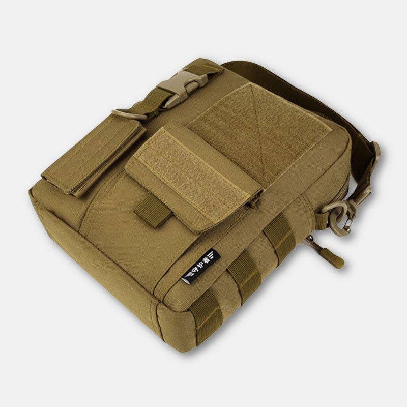 Miesten Camo Pattern -monitoiminen Suuri Kapasiteetti Ulkomatka-taktinen Laukku Crossbody Laukku Olkalaukku Neliömäinen Laukku