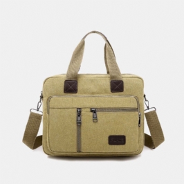 Miesten Canvas Monitaskuinen Suuri Kapasiteetti Varkaudenesto Crossbody Laukku