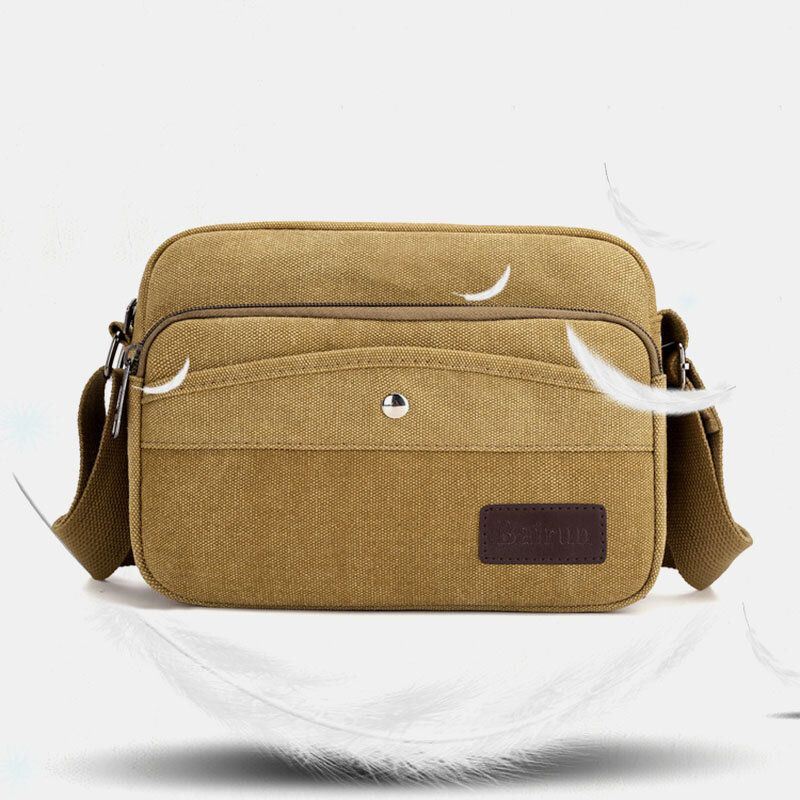 Miesten Canvas-olkalaukku Crossbody-laukku Ulkokäyttöön