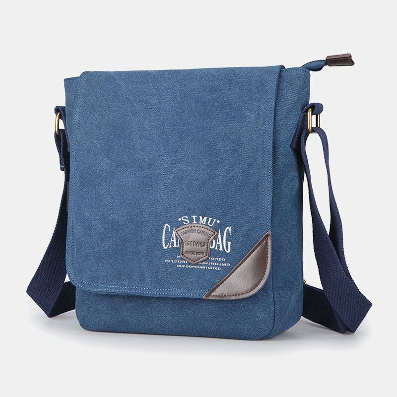 Miesten Canvas Retro Suurikokoinen Olkalaukku Crossbody Bag