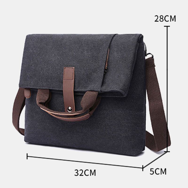 Miesten Canvas Varkaudenesto Vedenkestävä Vintage Messenger Bag Olkalaukku Crossbody Bag Käsilaukku