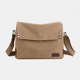 Miesten Canvas Vintage Monitoiminen Suuri Kapasiteetti Crossbody Laukku Rento Olkalaukku