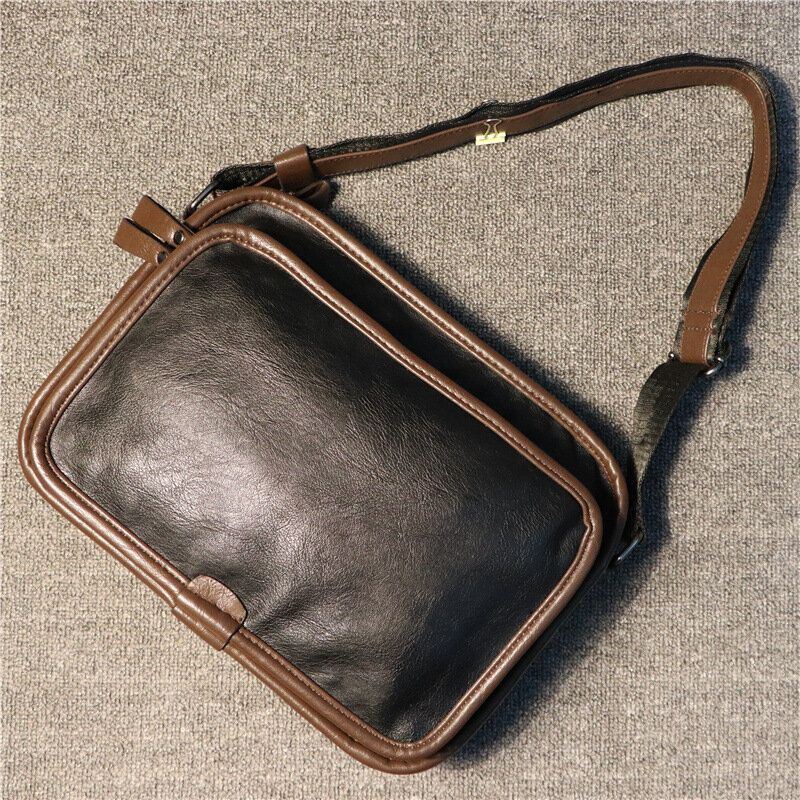 Miesten Casual Pehmeä Nahka Selkä Varkaudenesto Tasku Crossbody Laukut Messenger Olkalaukku