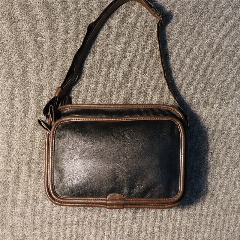 Miesten Casual Pehmeä Nahka Selkä Varkaudenesto Tasku Crossbody Laukut Messenger Olkalaukku