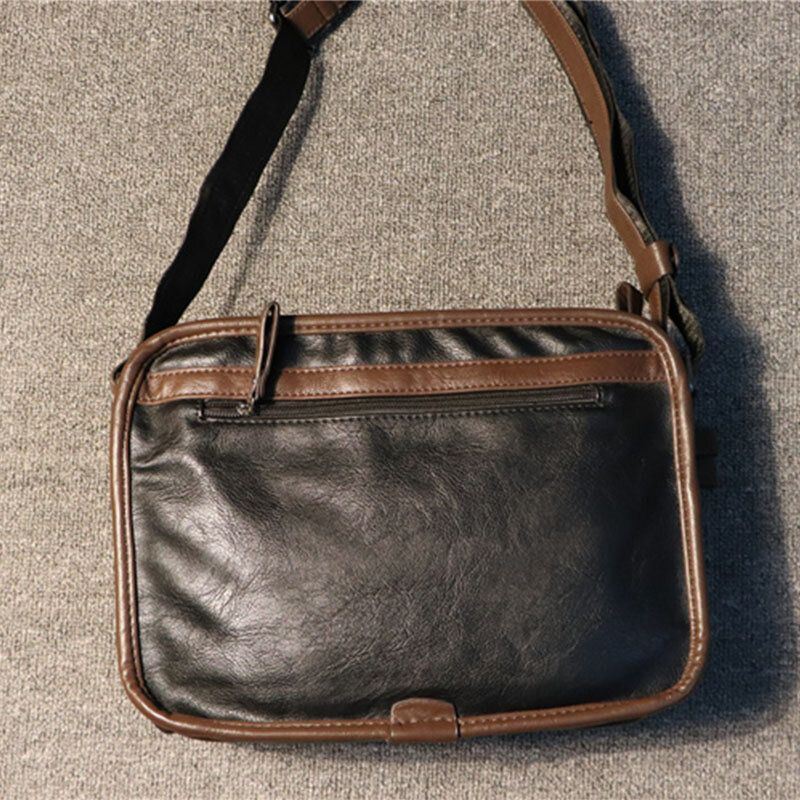 Miesten Casual Pehmeä Nahka Selkä Varkaudenesto Tasku Crossbody Laukut Messenger Olkalaukku