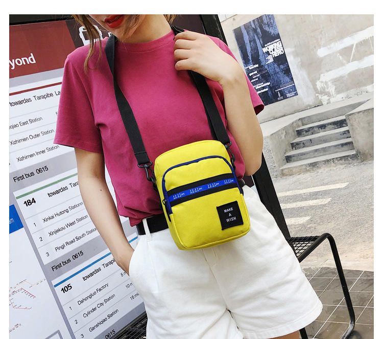 Miesten Ja Naisten Crossbody Bag Color Block Vetoketjukassit Vedenpitävät Matkoille