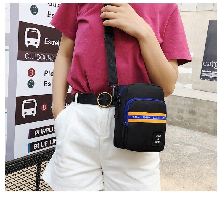 Miesten Ja Naisten Crossbody Bag Color Block Vetoketjukassit Vedenpitävät Matkoille