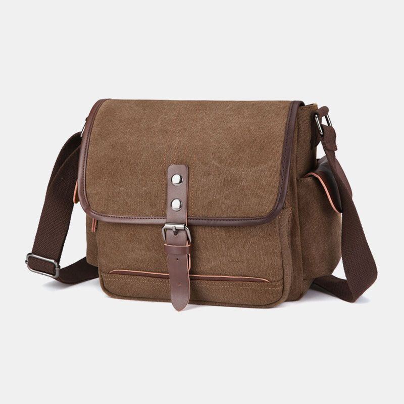 Miesten Kangas Suuri Kapasiteetti Vedenkestävä Vintage Kannettavan Tietokoneen Messenger Laukku Olkalaukku Crossbody Laukku