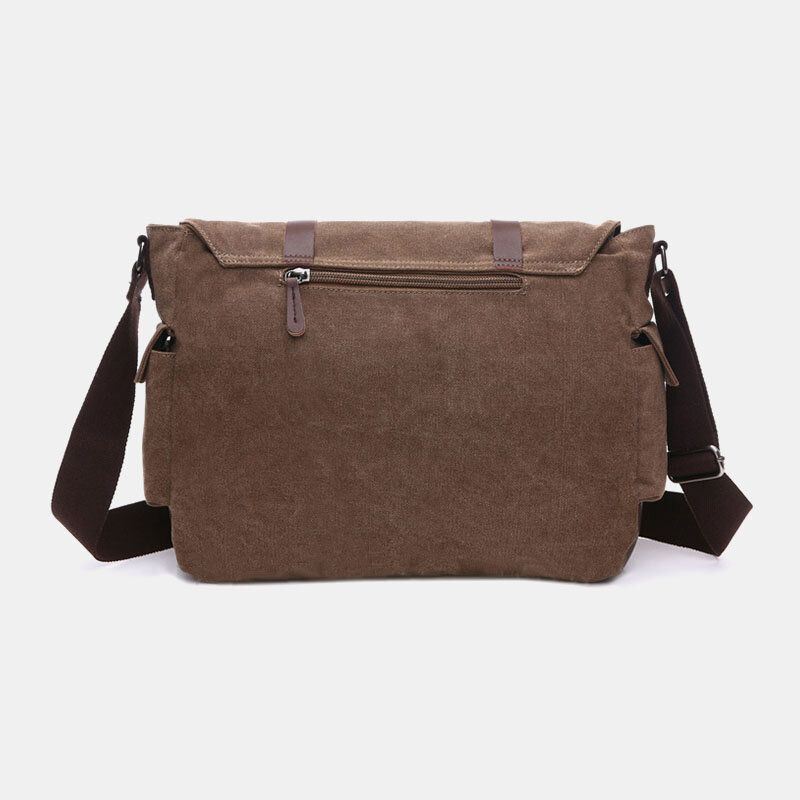 Miesten Kangas Takaosa Varkaudenesto Vetoketjutasku Crossbody Laukut Casual Suuri Tilavuus 6.3 Tuuman Puhelinlaukku Olkalaukku