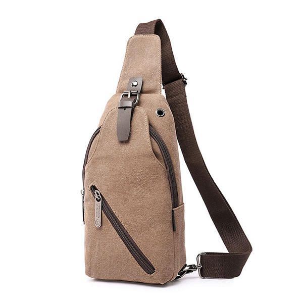 Miesten Kankainen Kantolaukku Outdoor Sport Casual Rintapakkaus Crossbody Swagger Bag