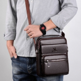 Miesten Keinonahkainen Busienss Retro Multi-carry Käsilaukku Crossbody Bag