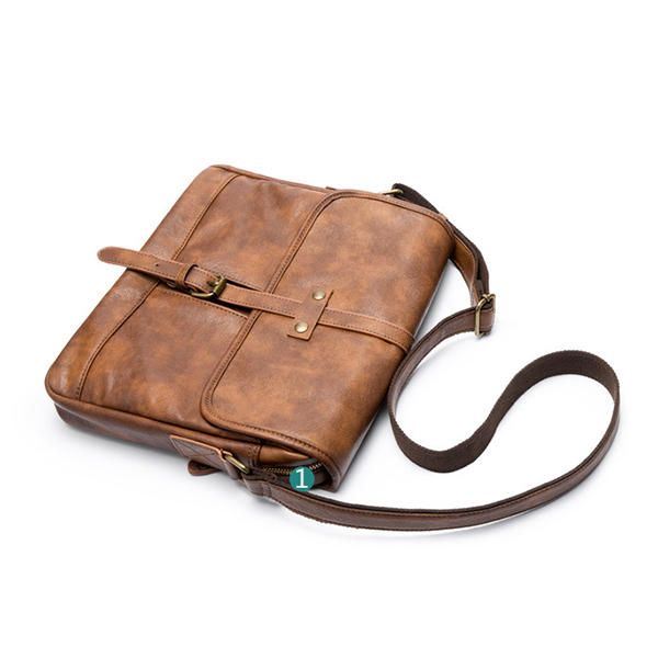 Miesten Minimalistinen Retro Casual Messenger Crossbody -olkalaukku