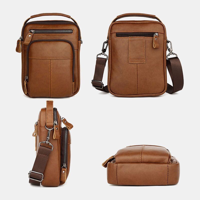 Miesten Monitaskuinen Retro 6.5 Tuuman Puhelinlaukku Vyötärölaukku Takaosa Varkaudenesto Tasku Design Crossbody Laukut Vyölaukku