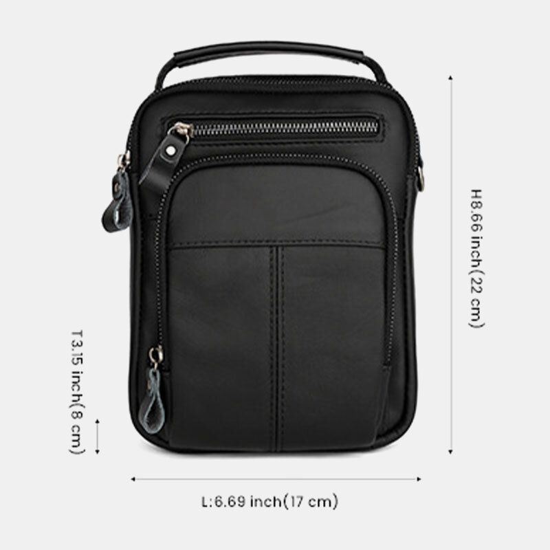 Miesten Monitaskuinen Retro 6.5 Tuuman Puhelinlaukku Vyötärölaukku Takaosa Varkaudenesto Tasku Design Crossbody Laukut Vyölaukku