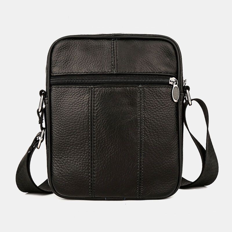 Miesten Monitaskuiset Varkaudenesto Ensimmäisen Kerroksen Lehmännahkaiset Crossbody Laukut Retro Suuri Kapasiteetti Kevyt 6.5 Tuuman Phne Bag Messenger Bag Käsilaukku